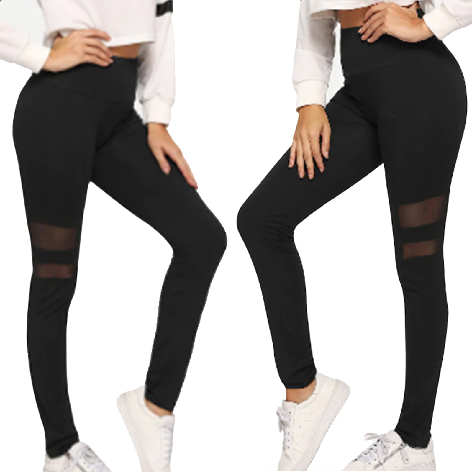 FJS UNISEX CYCLING RUNNING GYM LEGGINGS TROUSERS YOGA EXERCISE SPORTS TIGHTS 