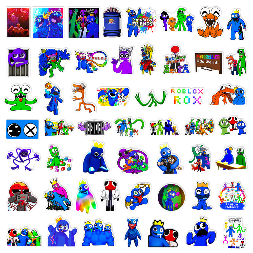 50pcs Game Rainbow Friends Roblox Stickers for Car Laptop 