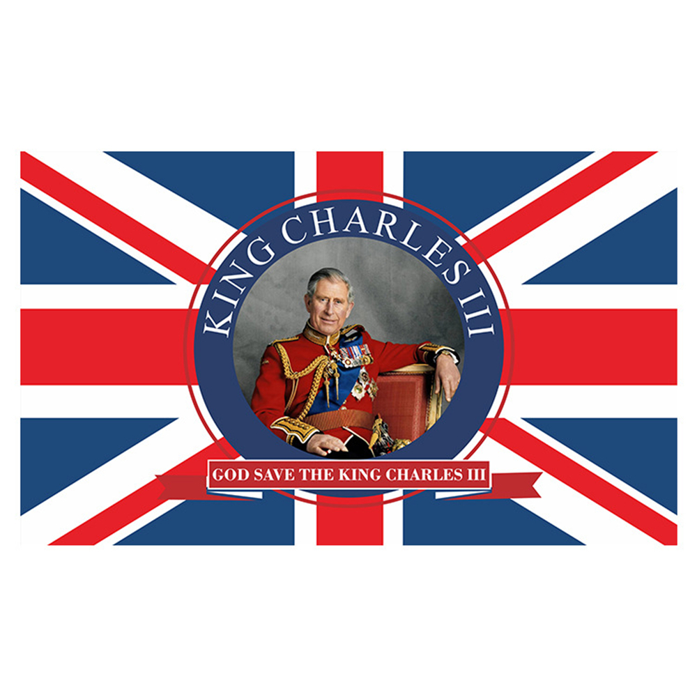 King Charles III Souvenir Flagga Union Jack Coronation Street Party