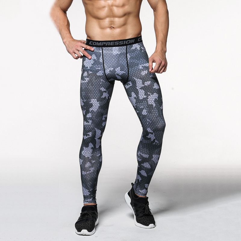 Printed Pattern Compression Tights Pants Men 2019 Sweatpants Skinny Leggings Trousers Male 
