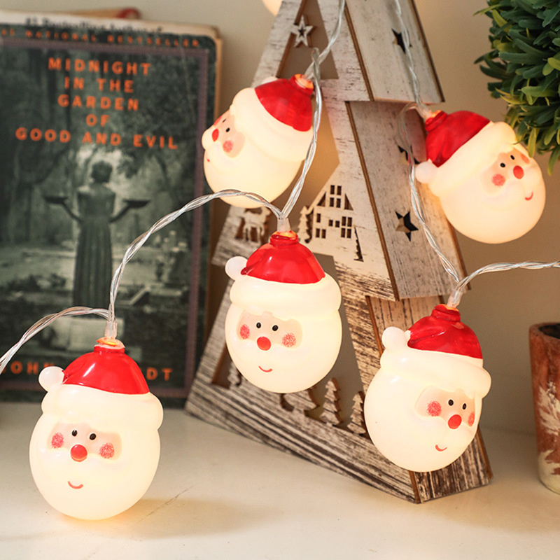 Christmas 10LED Snowman/ Santa String Fairy Light  Lamp Xmas Tree Party Decor 