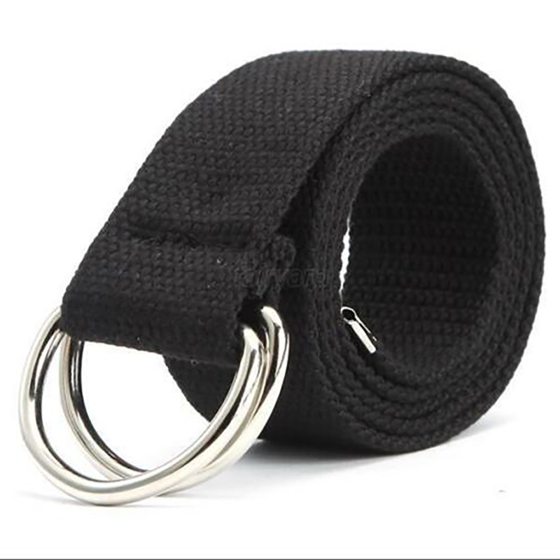 Shorts Metal Canvas Waist Belts  Ultra Long Waistband Waist Chain D ring Buckle