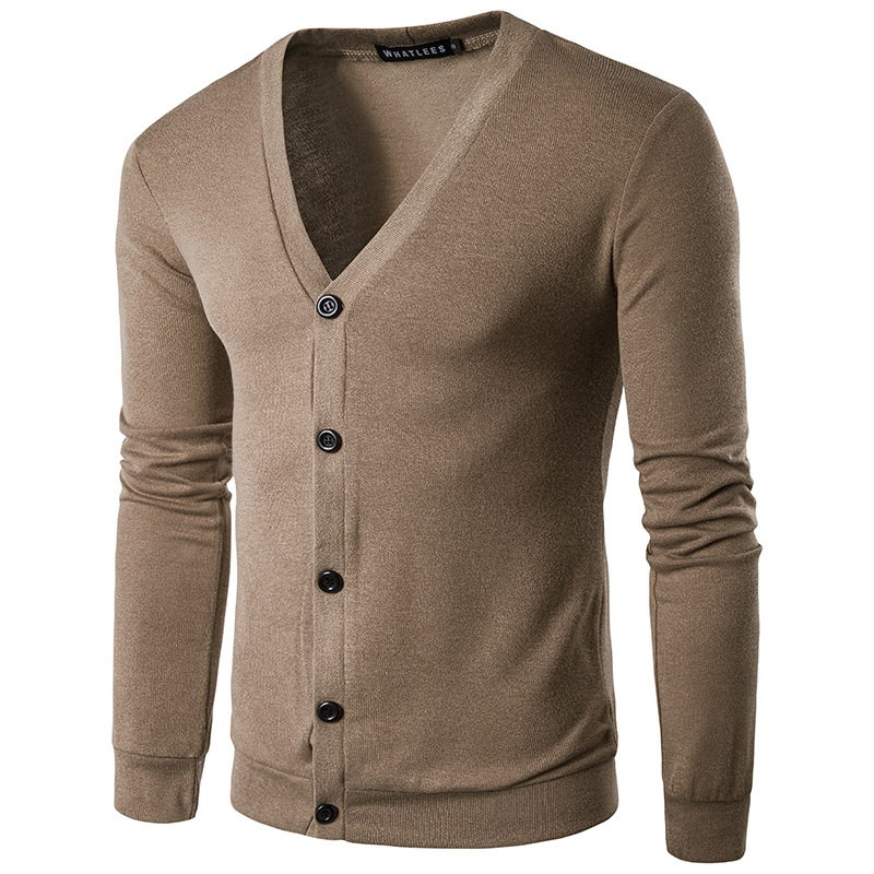Men's Slim Fit Knit Cardigan Sweater Long Sleeve Casual Knitwear Jacket Coat Top 