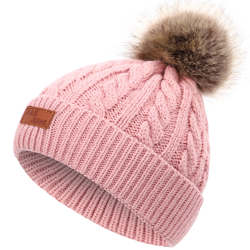 Details about   Baby Girls Toddler Kids Knitted Fur Pom Bobble Hat Beanie Caps Winter Headwear 