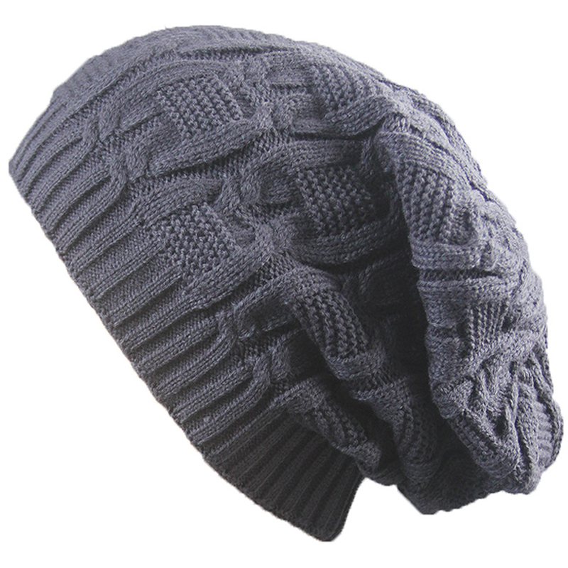 Unisex Knitted Woolly Winter Oversized Slouch Beanie Hat Cap skateboard 