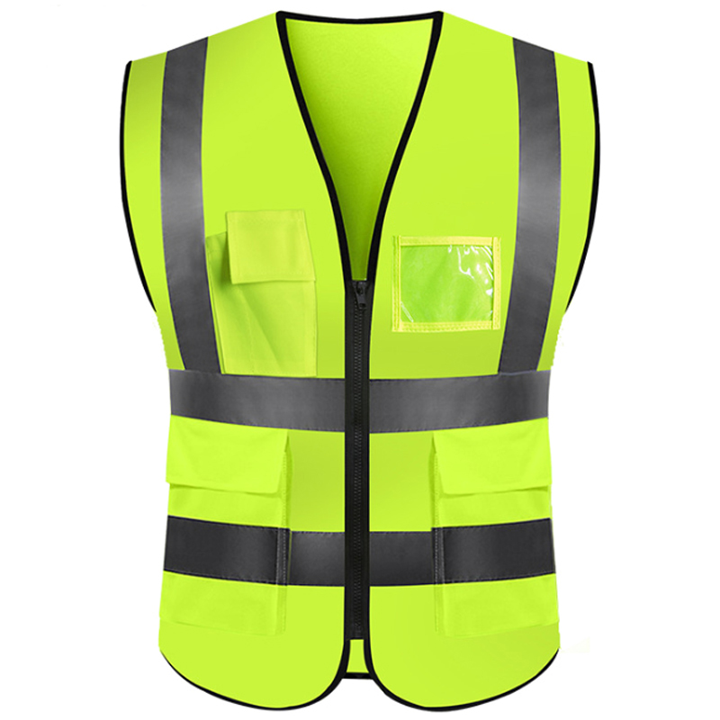 Hi Vis Viz Vest High Visibility Waistcoat with Phone & ID Pocket Orange Sizes 