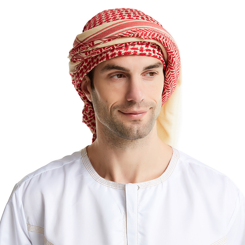 Muslim Turban Islamic Kaffiyeh Arab Men Scarf kaffiyeh Hijab Headwear 55in*55in 