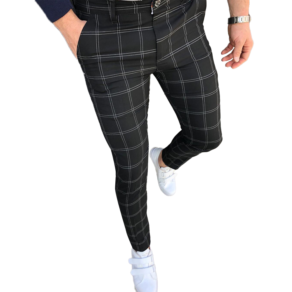 skinny plaid dress pants