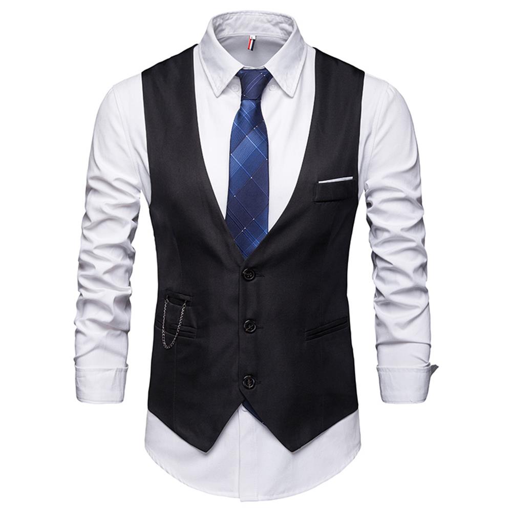 MENS SINGLE BREASTED Formal Wedding Smart Casual Suits Waistcoat Vests ...