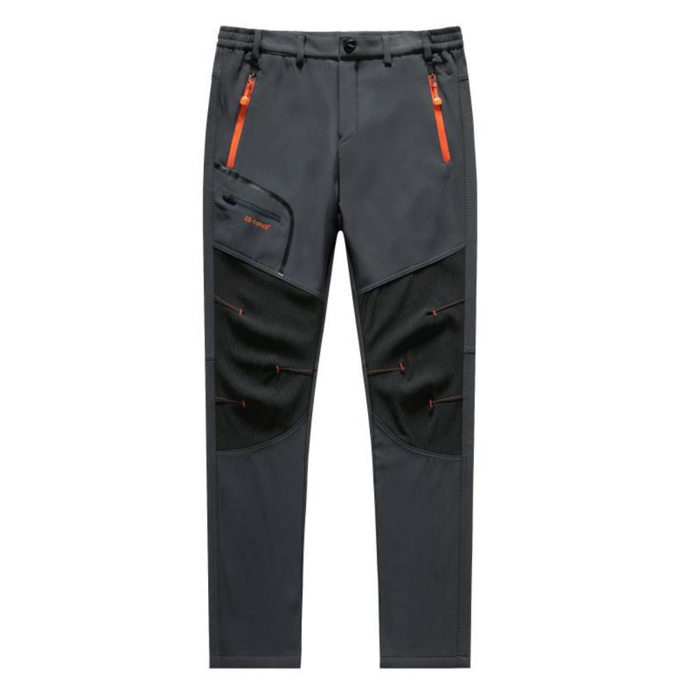 Mens Fleece Zip Pockets Trousers Soft Shell Outdoor Hiking Cargo Pants ...