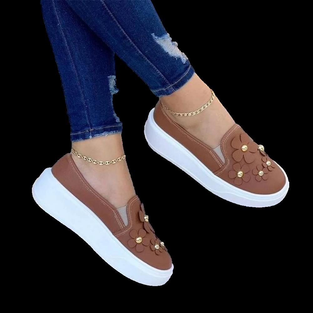Women Casual Platform Slip On Sneaker Comfy Flat Plimsoll Pump Loafers Shoes . 