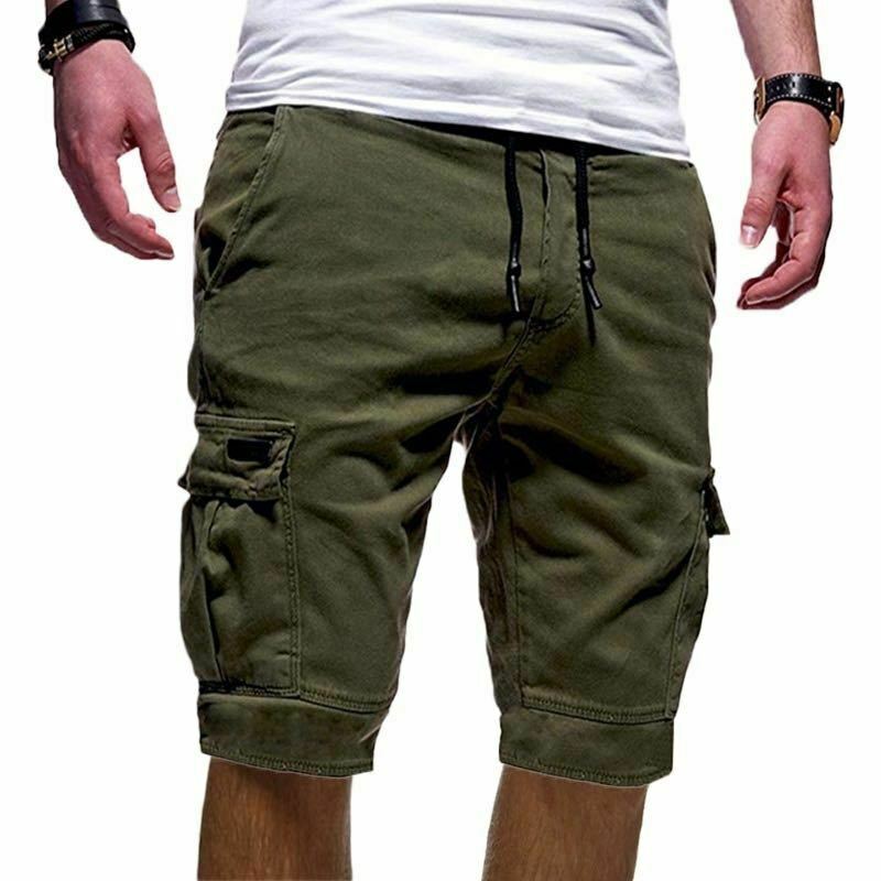 Man Cargo Shorts Pants Army Combat Tactical Military Work Long Trousers Bottom 