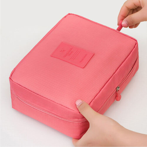 thumbnail 19  - Portable Womens Make Up Storage Zip Vanity Case Cosmetic Travel Beauty Wash Bag