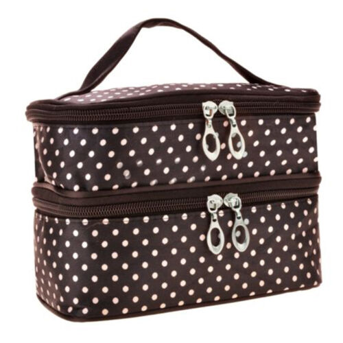 thumbnail 37  - Portable Womens Make Up Storage Zip Vanity Case Cosmetic Travel Beauty Wash Bag