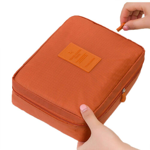 thumbnail 21  - Portable Womens Make Up Storage Zip Vanity Case Cosmetic Travel Beauty Wash Bag