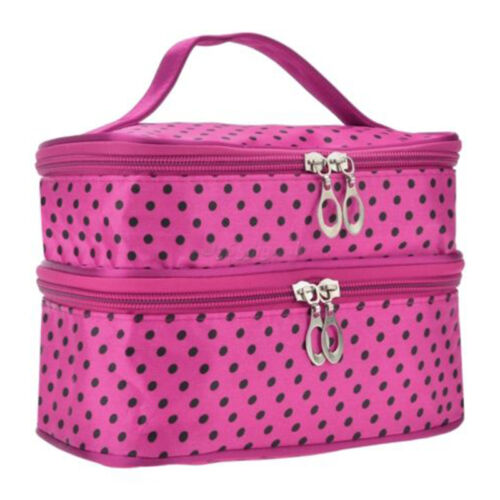 thumbnail 35  - Portable Womens Make Up Storage Zip Vanity Case Cosmetic Travel Beauty Wash Bag