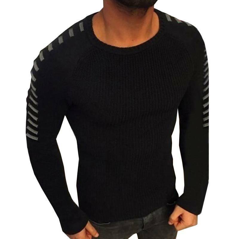 Mens Warm Knitted Sweater Thick Long Sleeve Pullover Jumper Knitwear Winter Tops 