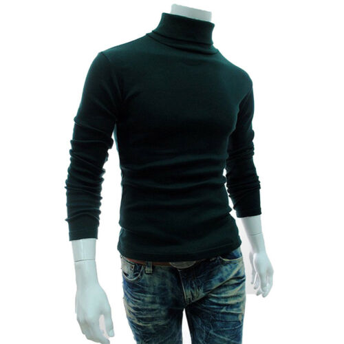 Mens Warm Knitted Sweater Thick Long Sleeve Pullover Jumper Knitwear Winter Tops 