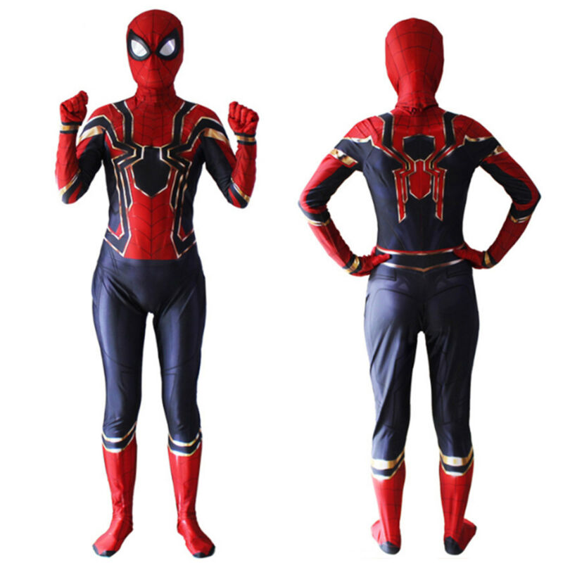 Kinder Jungen Spiderman Cosplay Kostüm Karneval Party Jumpsuit Overall Fasching 