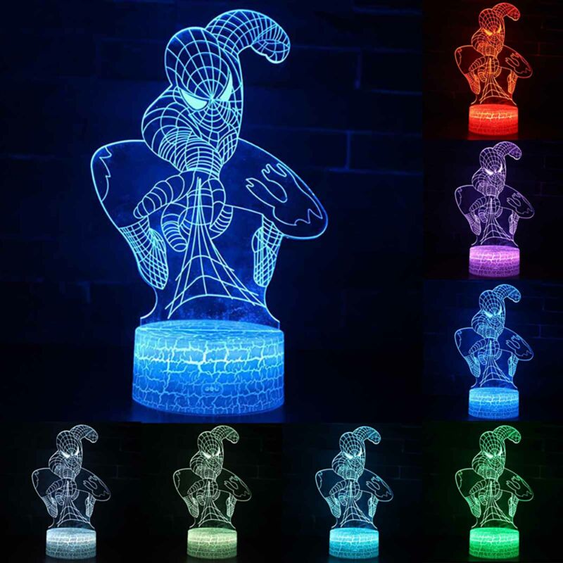 thumbnail 54  - 3D illusion Night Light LED Table Desk Lamps 7 Colour Change Kids Birthday Gifts