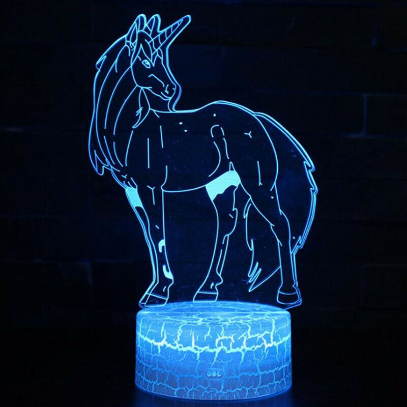 thumbnail 18  - 3D illusion Night Light LED Table Desk Lamps 7 Colour Change Kids Birthday Gifts