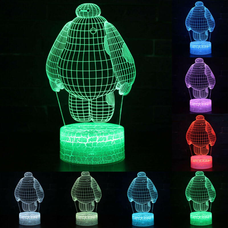 thumbnail 59  - 3D illusion Night Light LED Table Desk Lamps 7 Colour Change Kids Birthday Gifts