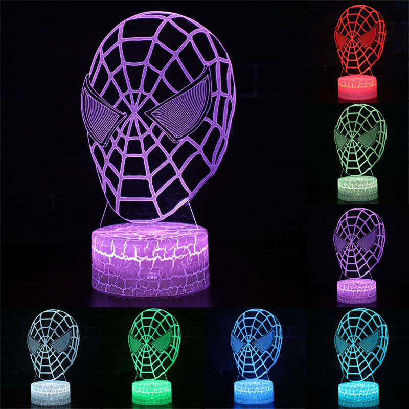 thumbnail 55  - 3D illusion Night Light LED Table Desk Lamps 7 Colour Change Kids Birthday Gifts