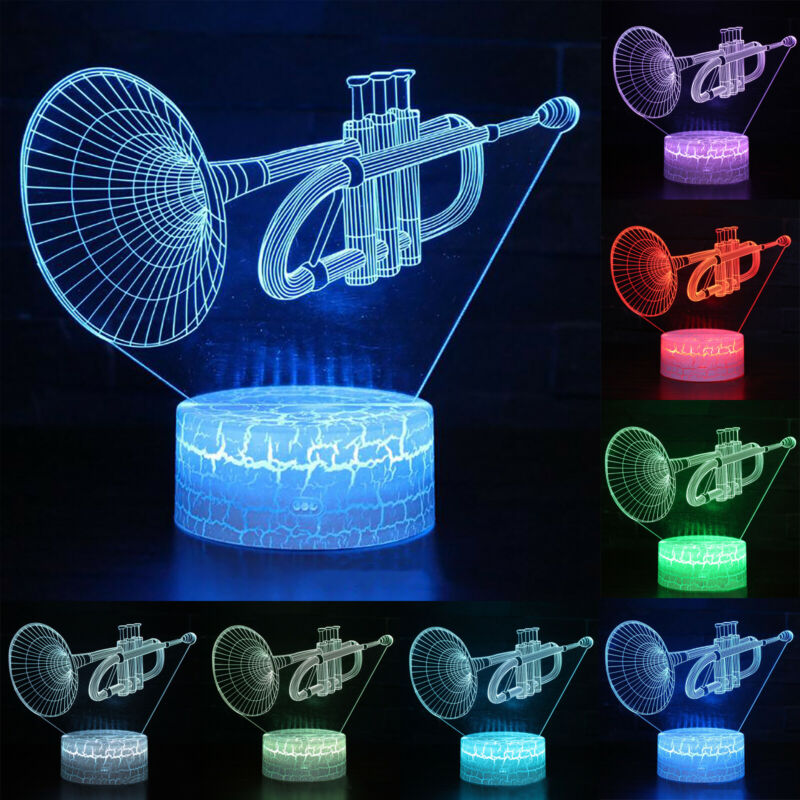 thumbnail 81  - 3D illusion Night Light LED Table Desk Lamps 7 Colour Change Kids Birthday Gifts
