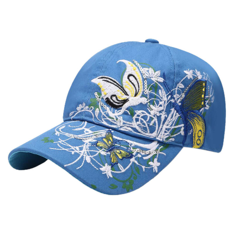 Damen Stickerei Basecap Kappe Baseball Cap Mütze Snapback Sommer Sonnenschutz DE 