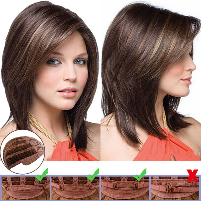 Women Ladies Short Straight Wavy Curly Natural Pixie Cut Bob Party Wig ...