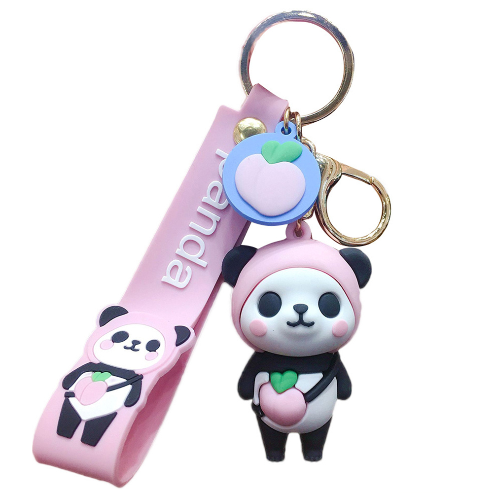 thumbnail 11  - Cute Silicone Cartoon Panda Keychain Keyring Bag Kawaii Pendant Key Ring Chain