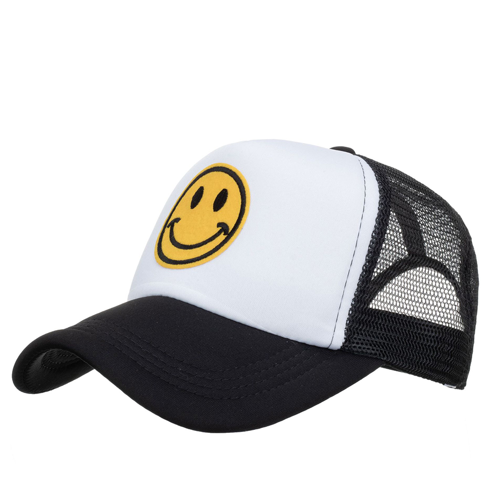 smiley face trucker hat