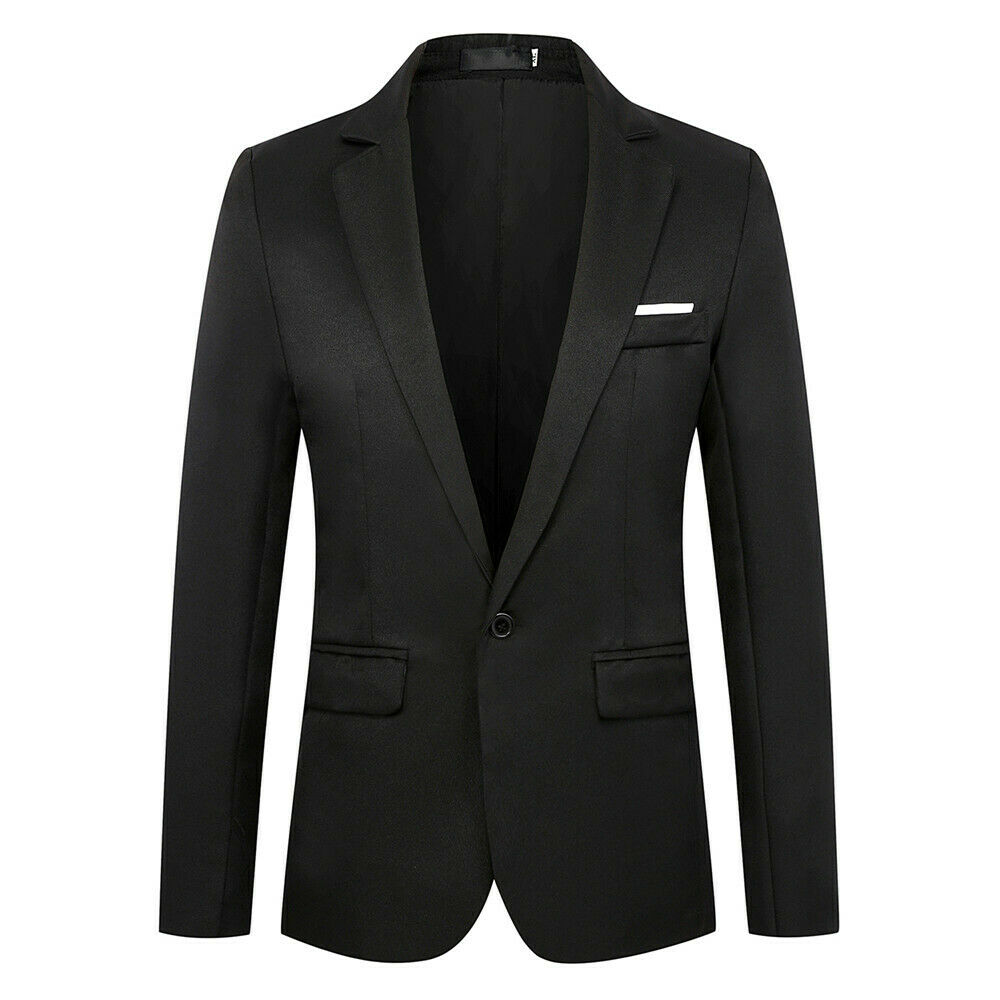 Männer Langarm Blazer Sakko Anzug Jacken Formal Business Anzugjacke Mantel Tops. 