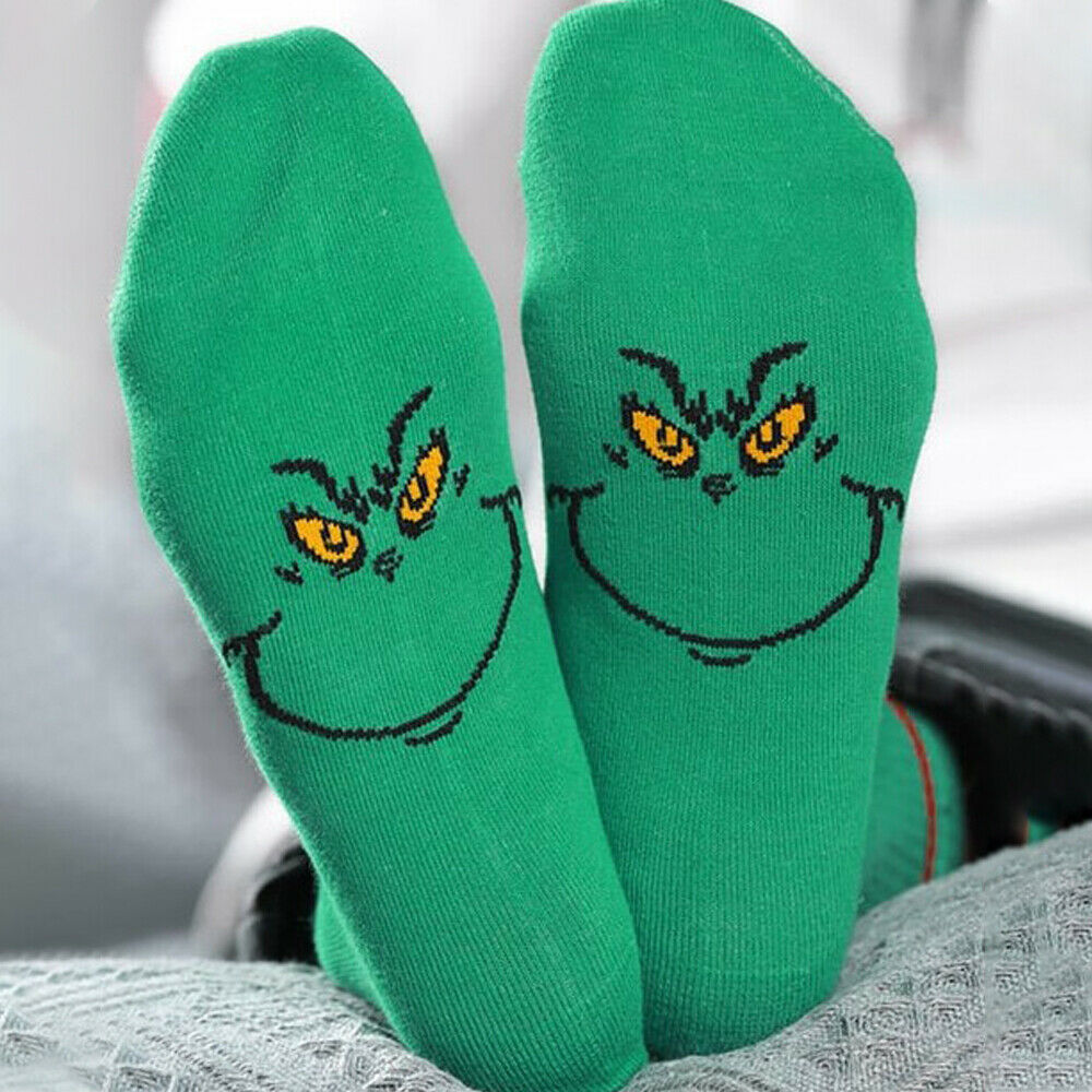 Fun Novelty Socks For Mens Woman Christmas Xmas Monster Mid Calf Socks One  Size