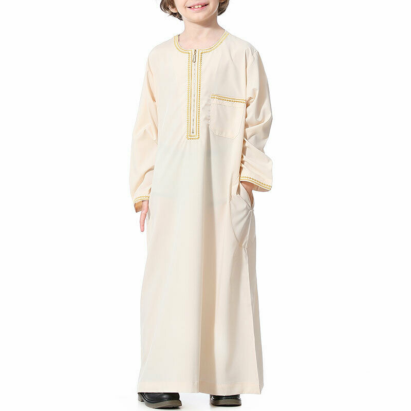 KID BOY ISLAMIC Muslim Abaya Kaftan Thobe Saudi Arabia Long Sleeve ...