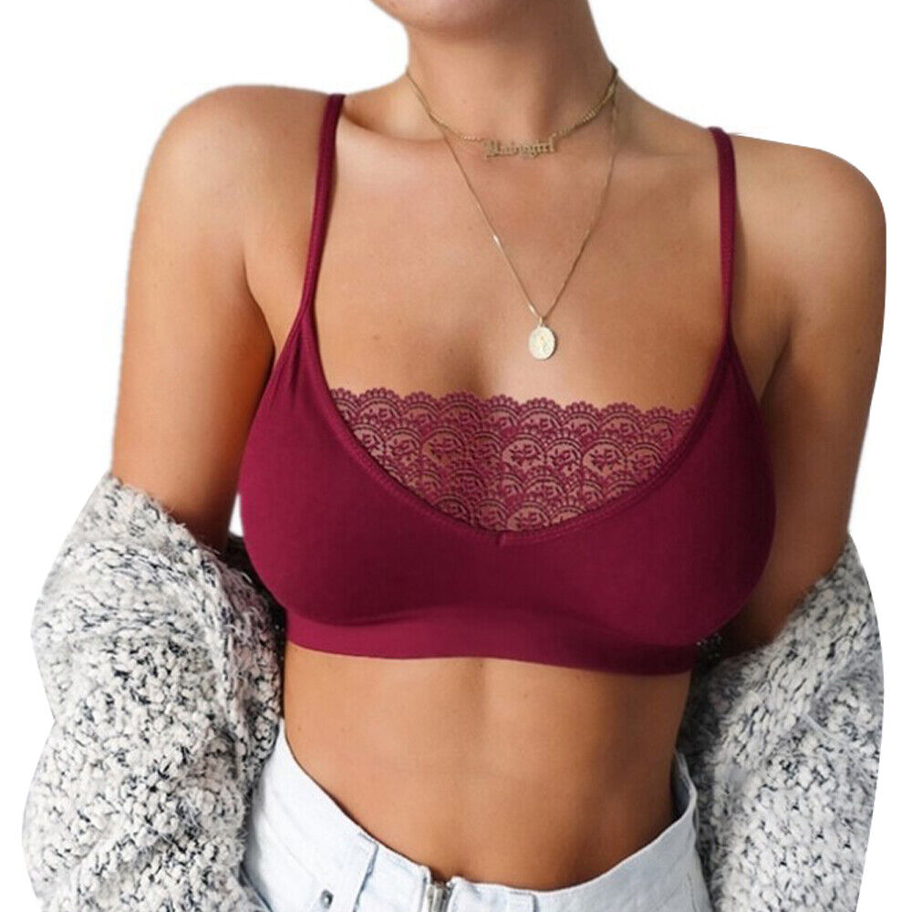 red bralette crop top