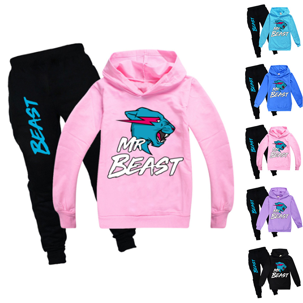 Mr Beast Pink Hoodie Graffiti Mural Hoodie Official MrBeast Merch