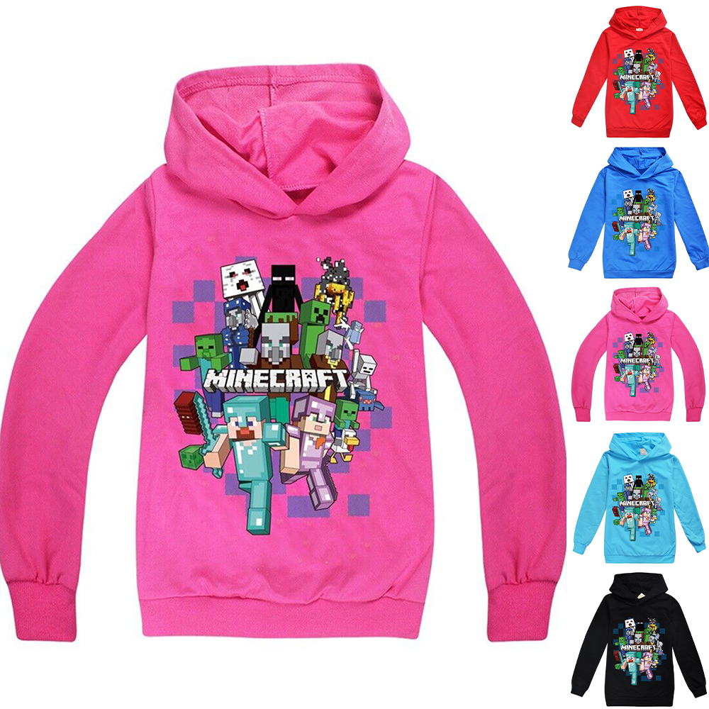 Boy's Girls Minecrafts Casual Hoodie Sweatshirt Print Long Sleeve Pullover New - Bild 13 von 21