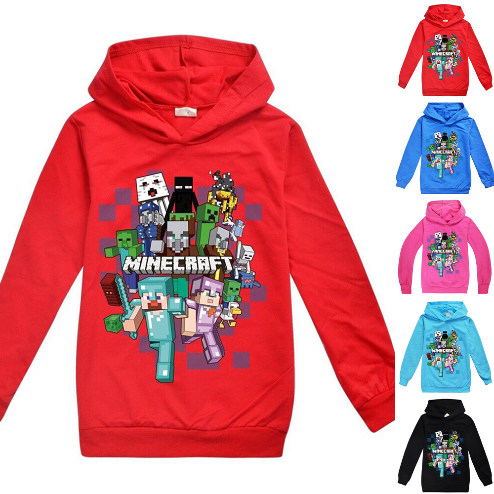 Boy's Girls Minecrafts Casual Hoodie Sweatshirt Print Long Sleeve Pullover New - Bild 5 von 21