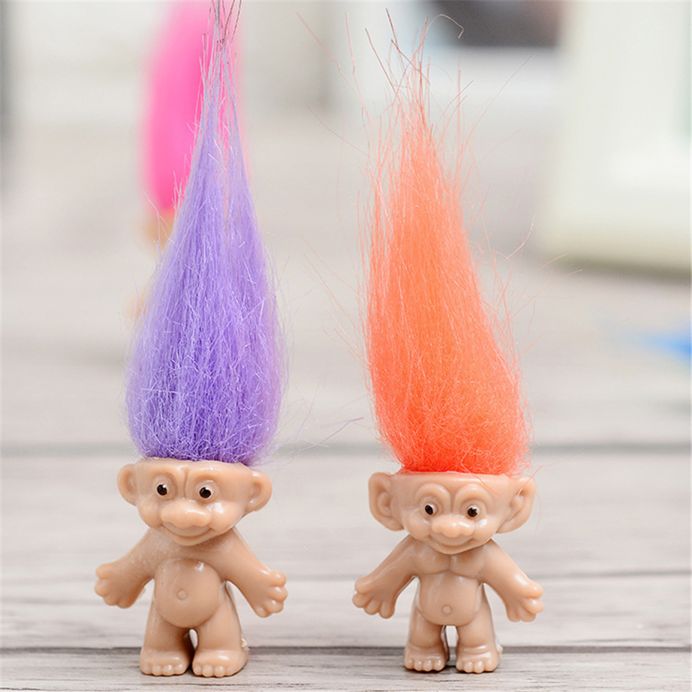 Mini Troll Dolls Vintage Trolls Lucky Doll Mini Figures Cake - Temu