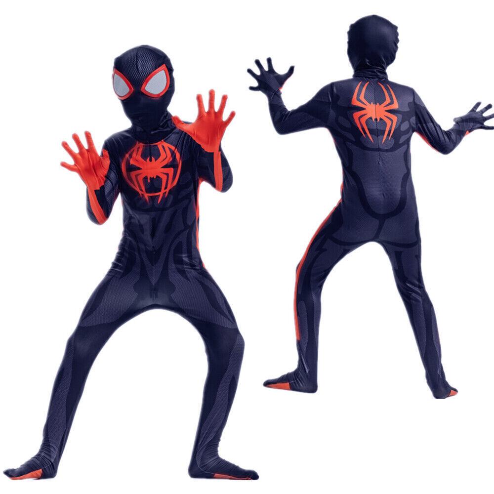 Spider-Man Across The Spider-Verse Kid Cosplay Clothes Spiderman Miles  Morales . | eBay