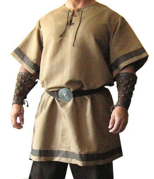 Retro Men Tunic Medieval Renaissance Pirate Viking Cosplay Costume ...