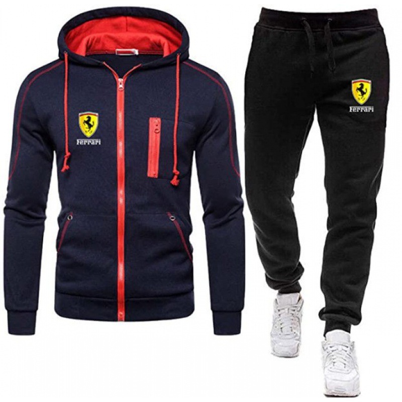 Men Tracksuit Set Sport Hoodie Jacket Tops Jogging Joggers Pants Trousers Outfit - Picture 10 of 13