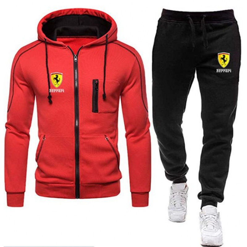 Men Tracksuit Set Sport Hoodie Jacket Tops Jogging Joggers Pants Trousers Outfit - Picture 12 of 13