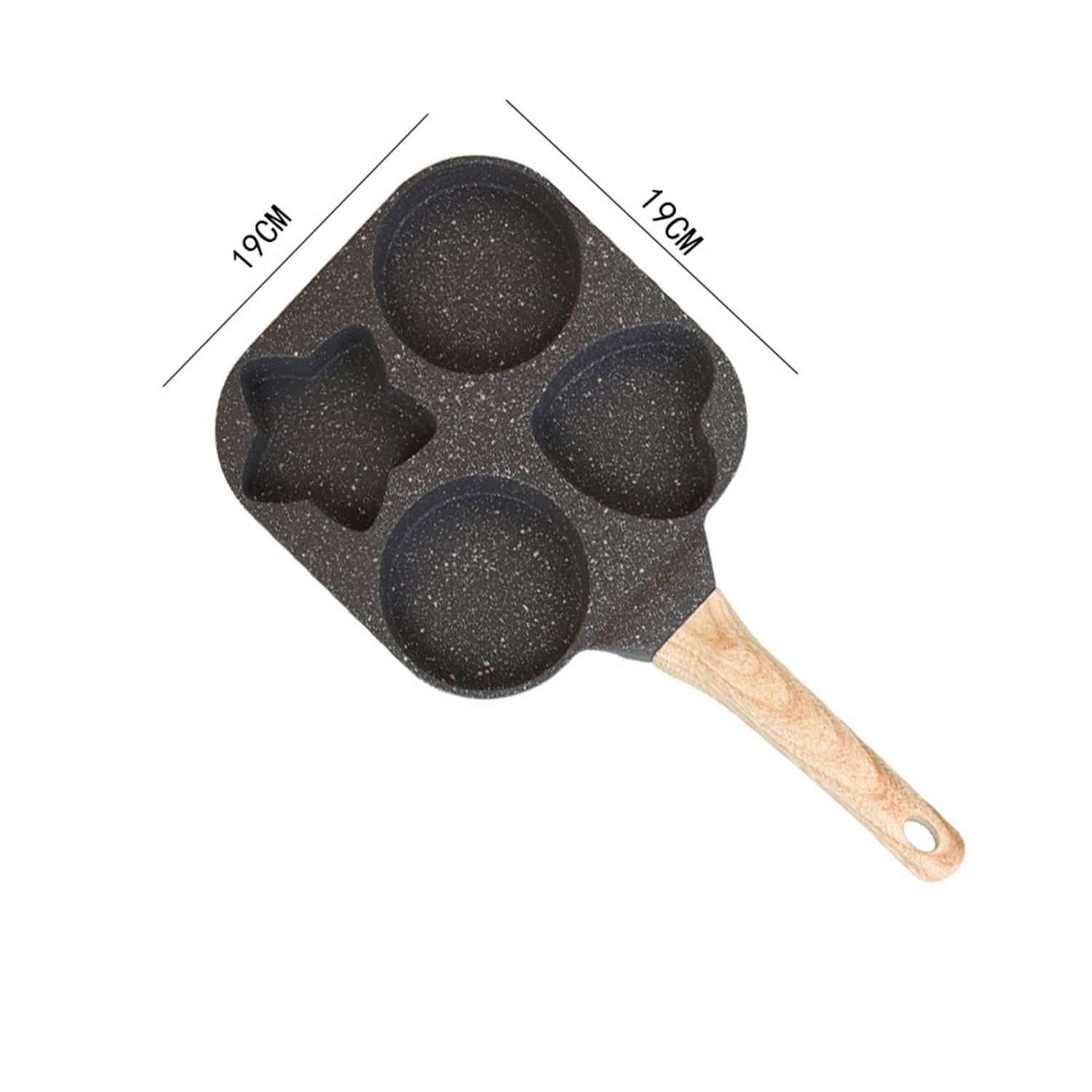 4 Holes Egg Frying Pan Pancake Maker Non Stick For Breakfast Burger For Family \ - Picture 12 of 13
