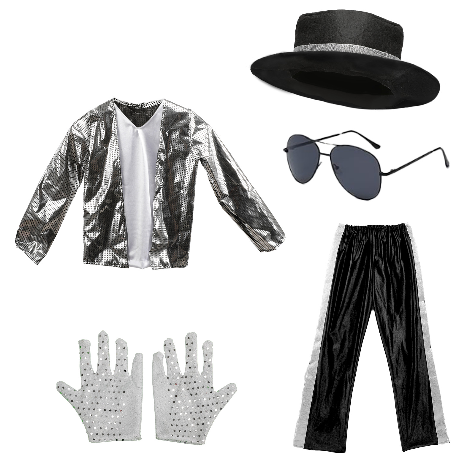 фMichael Jackson 80s Vintage Outfits Costume Fancy Dress Cosplay Party Kids Boys - Picture 8 of 10