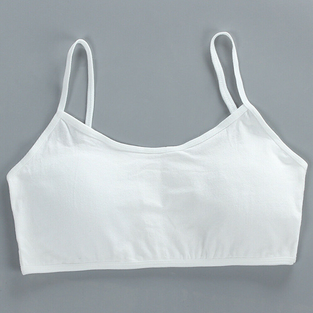 Teenage Girls Training Bra Non Wired Removable Pads Vest Crop Tops Underwear