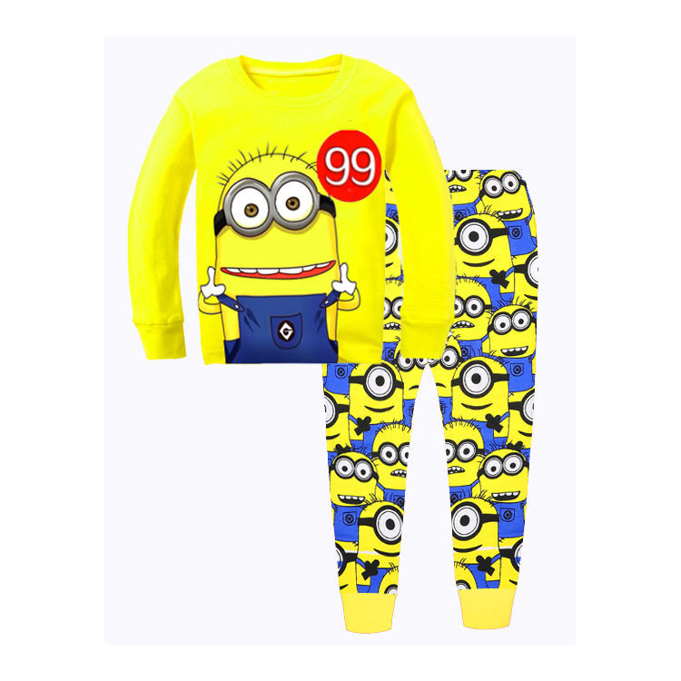 Pigiama pigiama pigiama pigiama da notte per bambini simpatico motivo Minions manica lunga, - Foto 14 di 20