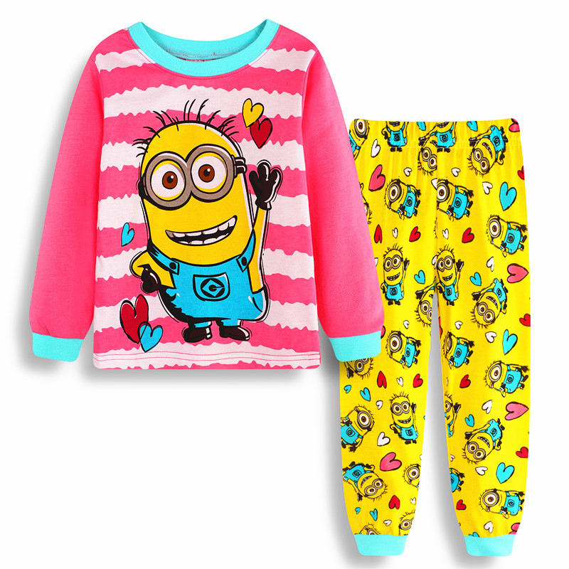Pigiama pigiama pigiama pigiama da notte per bambini simpatico motivo Minions manica lunga, - Foto 15 di 20