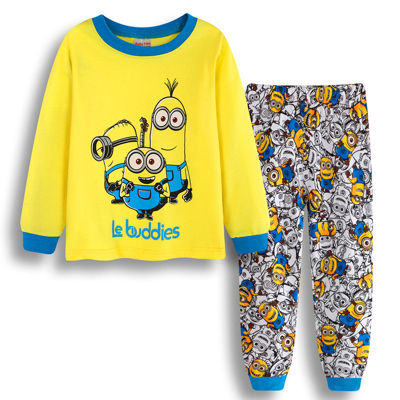 Pigiama pigiama pigiama pigiama da notte per bambini simpatico motivo Minions manica lunga, - Foto 16 di 20